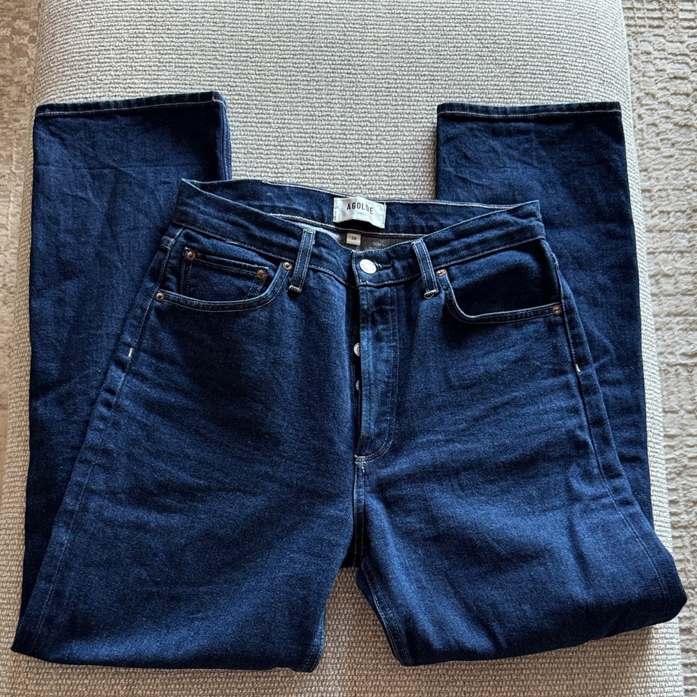 Agoldje High-Rise Dark Blue Women’s Jeans